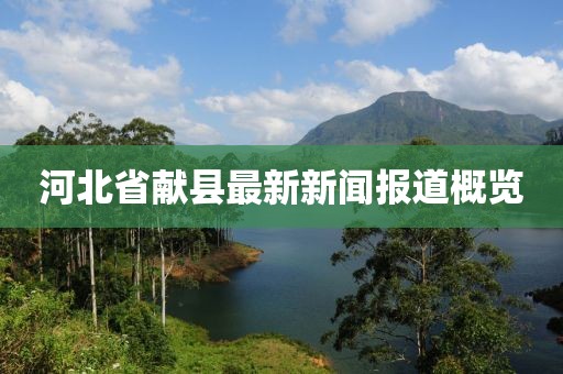 河北省獻縣最新新聞報道概覽