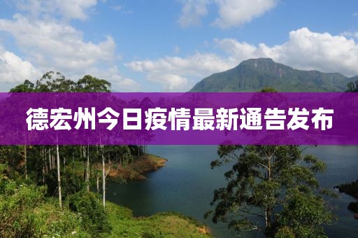 德宏州今日疫情最新通告發(fā)布