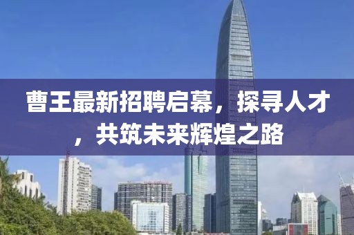 曹王最新招聘啟幕,探尋人才,共筑未來輝煌之路