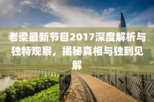 老梁最新節目2017深度解析與獨特觀察,揭秘真相與獨到見解