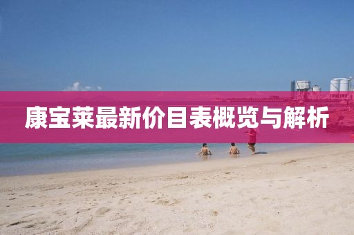 康寶萊最新價目表概覽與解析