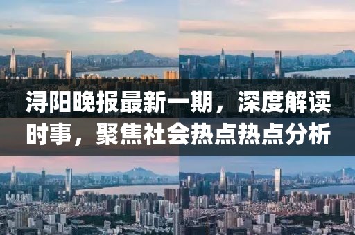 潯陽晚報最新一期,深度解讀時事,聚焦社會熱點熱點分析
