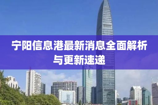 寧陽信息港最新消息全面解析與更新速遞