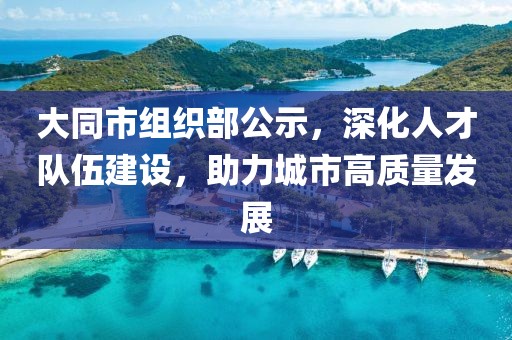 大同市組織部公示,深化人才隊伍建設,助力城市高質量發(fā)展