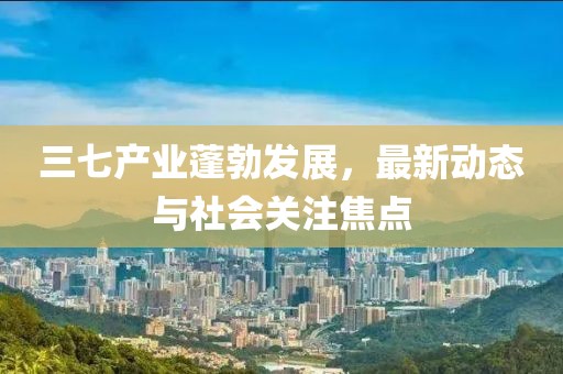三七產(chǎn)業(yè)蓬勃發(fā)展,最新動(dòng)態(tài)與社會(huì)關(guān)注焦點(diǎn)