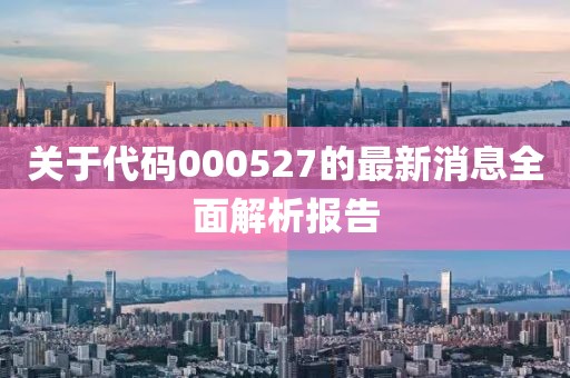 關于代碼000527的最新消息全面解析報告