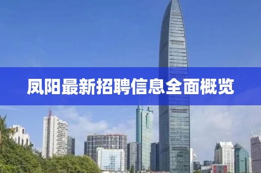 鳳陽最新招聘信息全面概覽