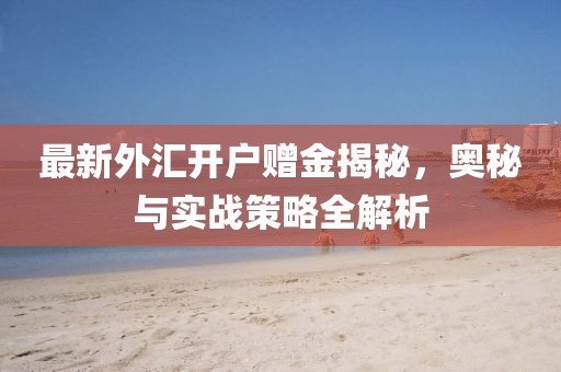 最新外匯開(kāi)戶贈(zèng)金揭秘，奧秘與實(shí)戰(zhàn)策略全解析