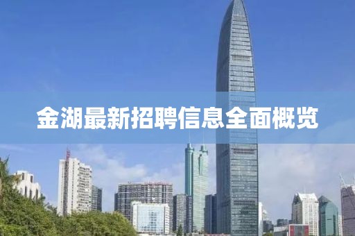 金湖最新招聘信息全面概覽