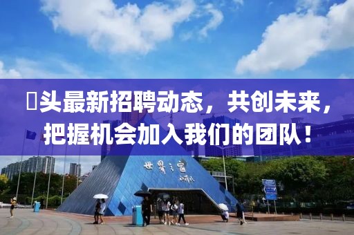琯頭最新招聘動態(tài),共創(chuàng)未來,把握機會加入我們的團隊!