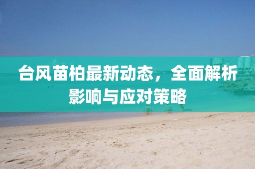 臺風苗柏最新動態(tài),全面解析影響與應對策略