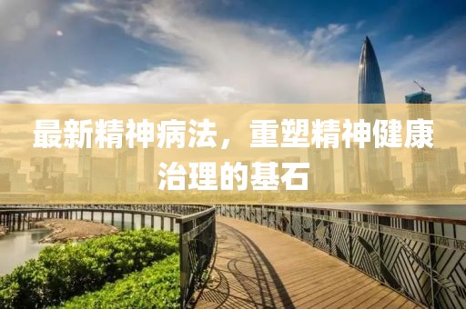 最新精神病法,重塑精神健康治理的基石