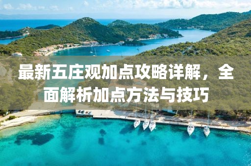 最新五莊觀加點攻略詳解,全面解析加點方法與技巧