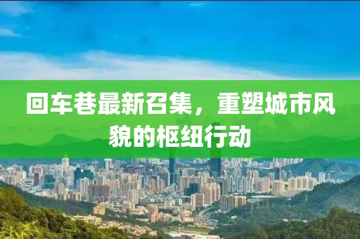 回車巷最新召集,重塑城市風貌的樞紐行動