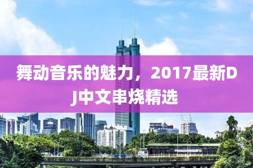 舞動(dòng)音樂的魅力，2017最新DJ中文串燒精選