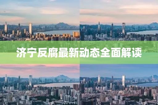 濟寧反腐最新動態全面解讀