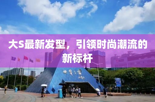 大S最新發(fā)型,引領(lǐng)時(shí)尚潮流的新標(biāo)桿