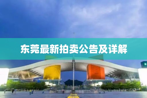 東莞最新拍賣公告及詳解