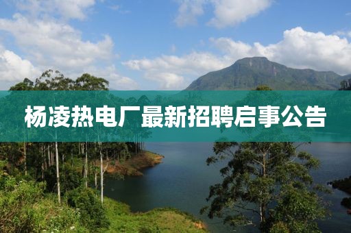 楊凌熱電廠最新招聘啟事公告