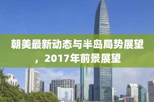 朝美最新動態與半島局勢展望,2017年前景展望