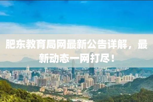 肥東教育局網最新公告詳解,最新動態一網打盡!