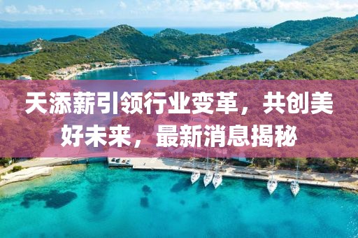 天添薪引領行業變革，共創美好未來，最新消息揭秘