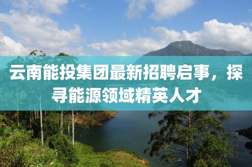 云南能投集團最新招聘啟事,探尋能源領域精英人才
