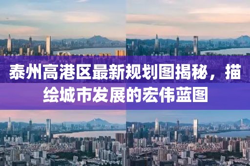 泰州高港區最新規劃圖揭秘，描繪城市發展的宏偉藍圖