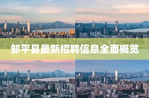 鄒平縣最新招聘信息全面概覽