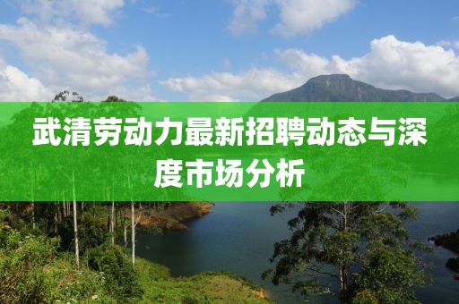 武清勞動力最新招聘動態與深度市場分析