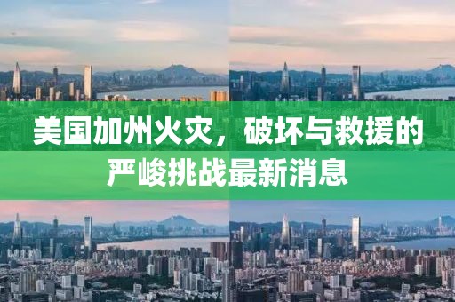 美國加州火災,破壞與救援的嚴峻挑戰最新消息