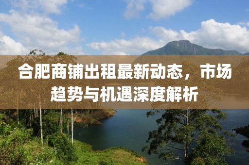 合肥商鋪出租最新動態,市場趨勢與機遇深度解析