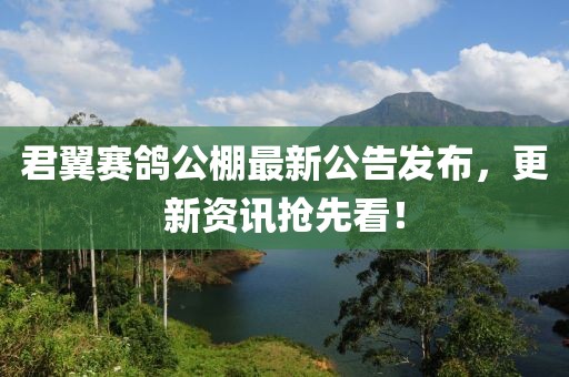 君翼賽鴿公棚最新公告發布，更新資訊搶先看！