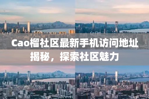 Cao榴社區(qū)最新手機(jī)訪(fǎng)問(wèn)地址揭秘,探索社區(qū)魅力