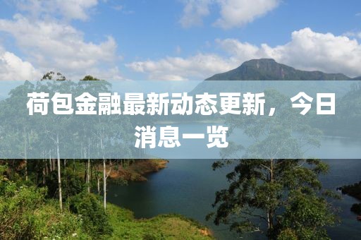 荷包金融最新動態更新,今日消息一覽