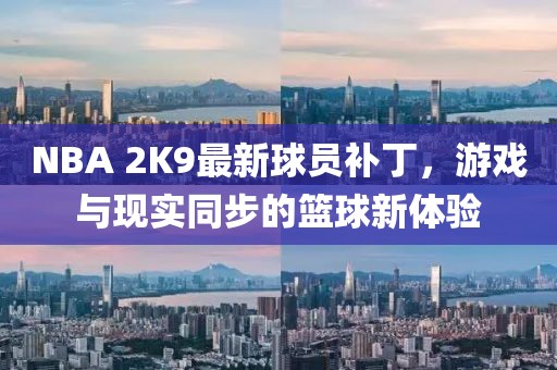 NBA 2K9最新球員補丁，游戲與現實同步的籃球新體驗