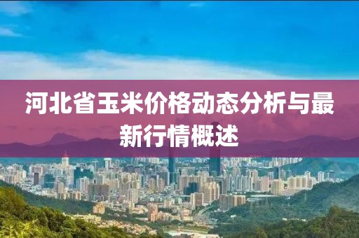 河北省玉米價格動態分析與最新行情概述
