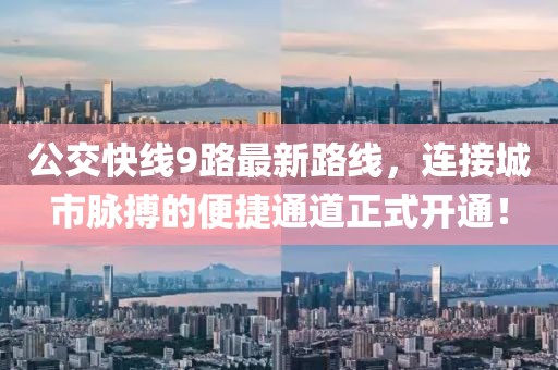 公交快線9路最新路線,連接城市脈搏的便捷通道正式開通!