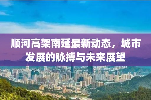 順河高架南延最新動態，城市發展的脈搏與未來展望