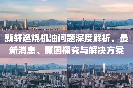 新軒逸燒機油問題深度解析,最新消息、原因探究與解決方案