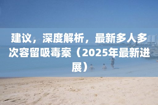 建議,深度解析,最新多人多次容留吸毒案(2025年最新進展)