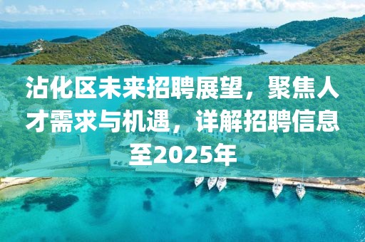 沾化區未來招聘展望,聚焦人才需求與機遇,詳解招聘信息至2025年