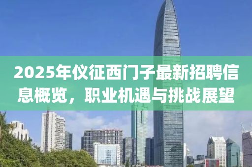 2025年儀征西門子最新招聘信息概覽,職業機遇與挑戰展望
