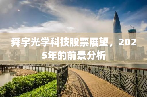 舜宇光學科技股票展望，2025年的前景分析
