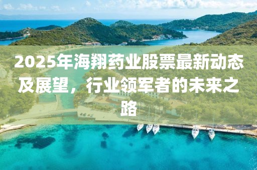 2025年海翔藥業股票最新動態及展望,行業領軍者的未來之路