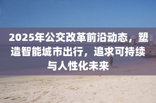 2025年公交改革前沿動態(tài),塑造智能城市出行,追求可持續(xù)與人性化未來