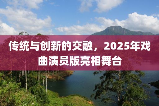 傳統與創新的交融,2025年戲曲演員版亮相舞臺