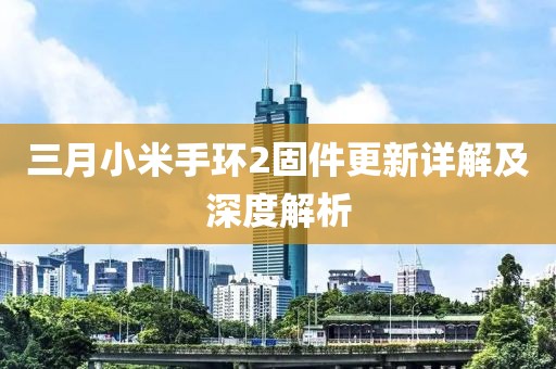 三月小米手環2固件更新詳解及深度解析