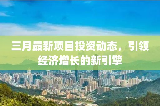三月最新項目投資動態，引領經濟增長的新引擎