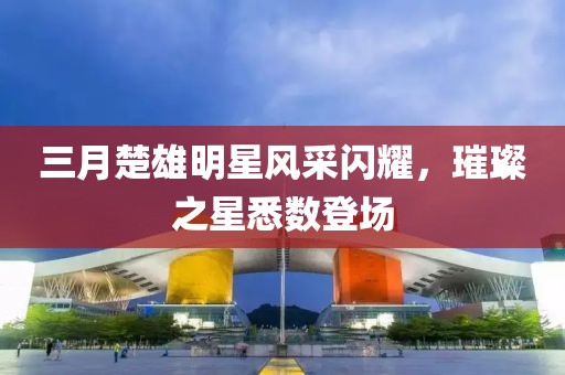 三月楚雄明星風采閃耀,璀璨之星悉數登場